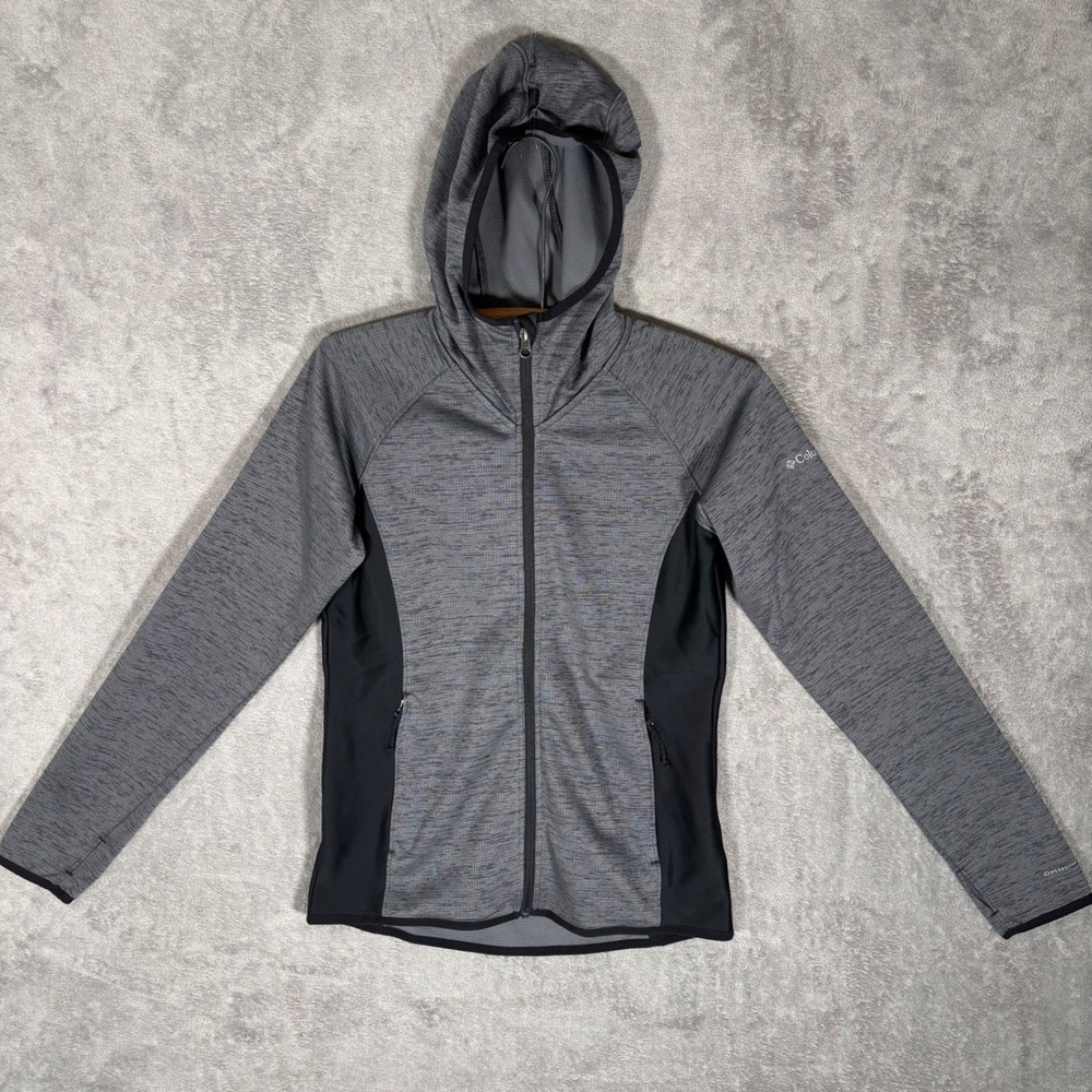 Columbia Womens Gray Space Dye Omni-Wick Full Zip Hoodie Jacket AK1189 Size S